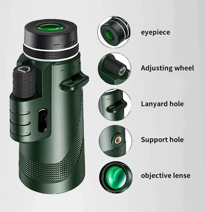 80X100 Portable Zoom HD 5000M Telescope Folding Long Distance Mini Powerful Telescope for Hunting Sports Outdoor Camping Travel